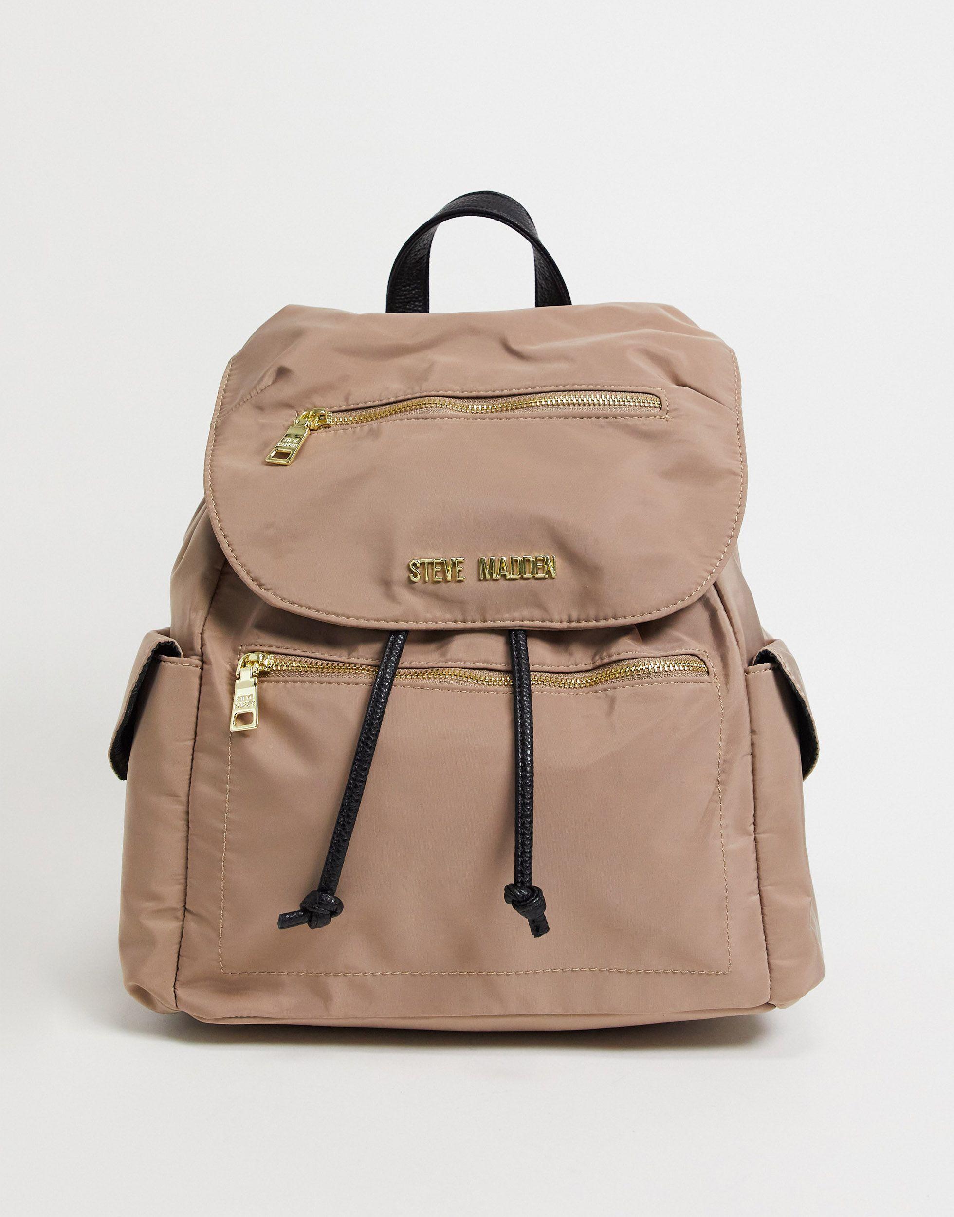 steve madden tan backpack
