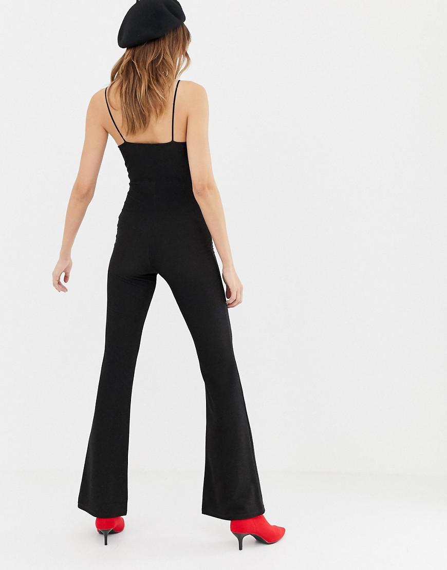 stradivarius black jumpsuit