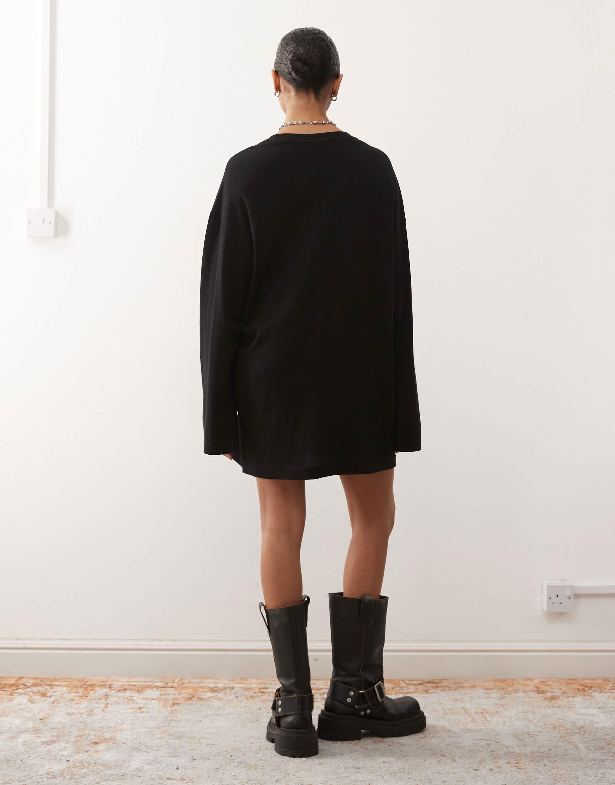 oversized t shirt dress long sleeve Weekday - T-Shirt Dress - Women - Cotton