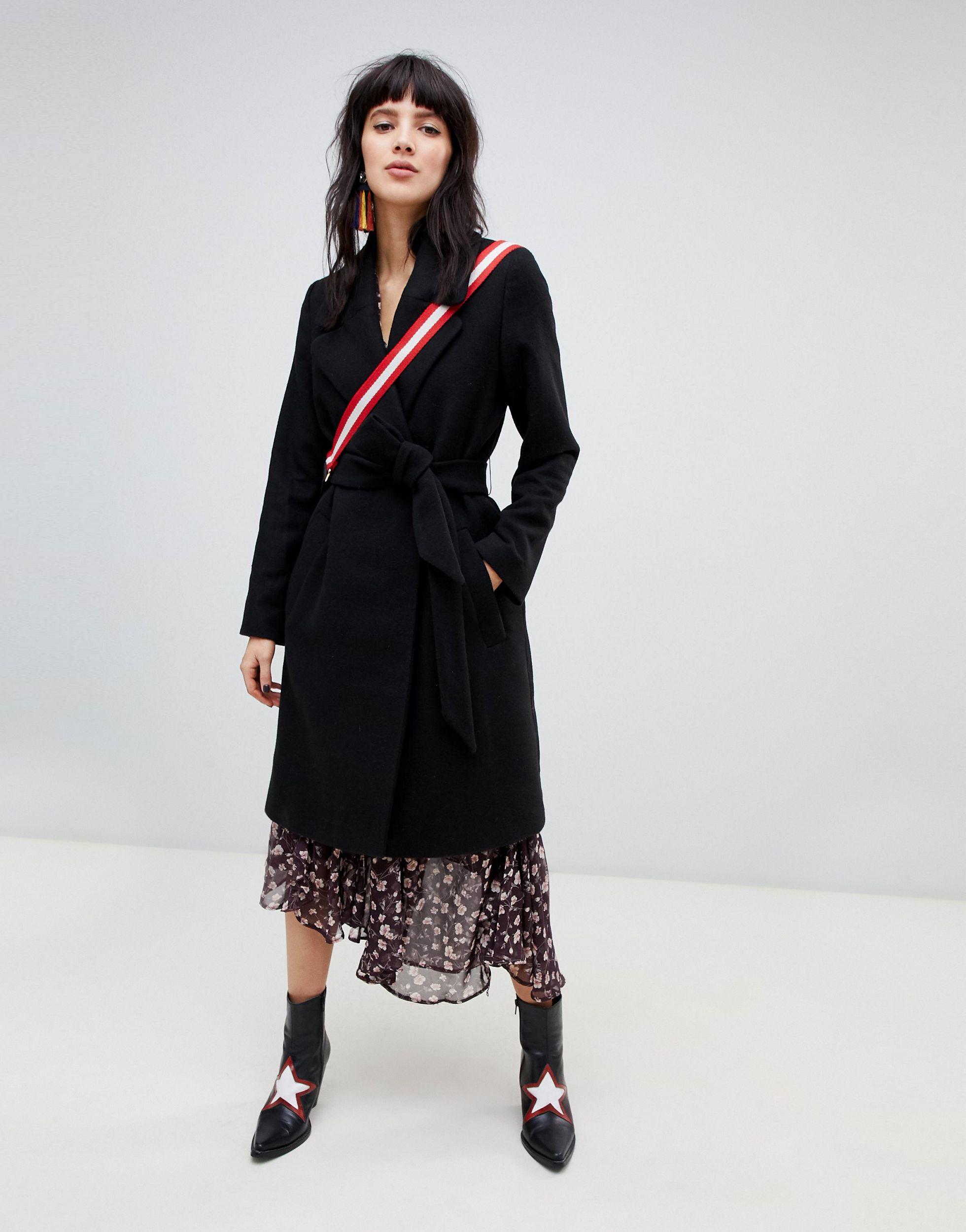Abrigo Stradivarius de Denim de color Negro | Lyst