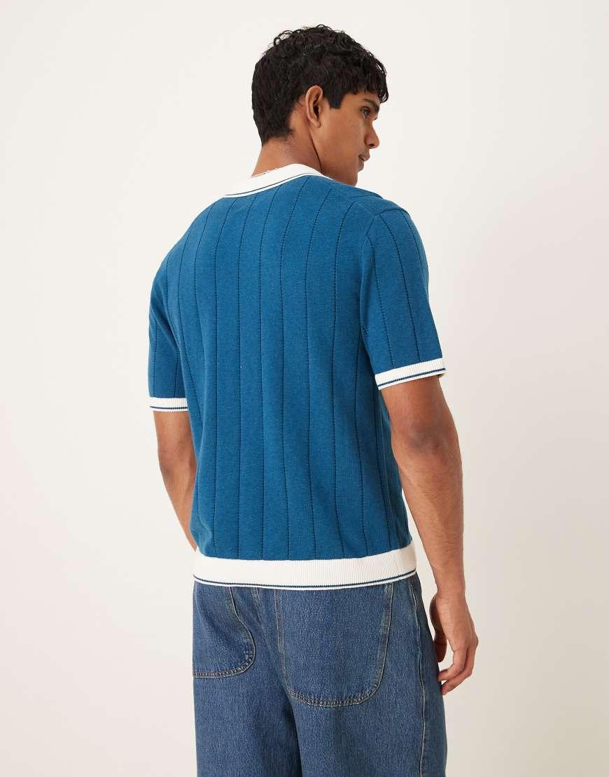 T-Shirt Stile Polo Da Tennis A Maniche Corte da Uomo di