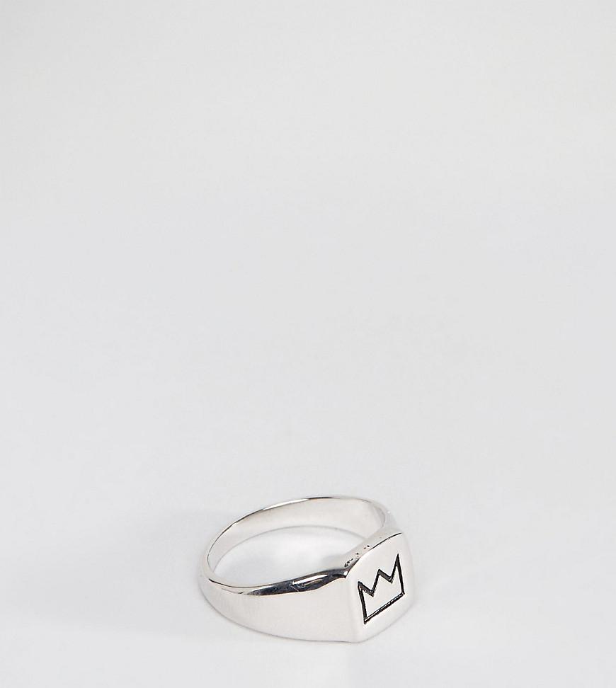 Serge Denimes Serge De Nimes Crown Signet Ring In Solid Silver English in  Metallic for Men - Lyst