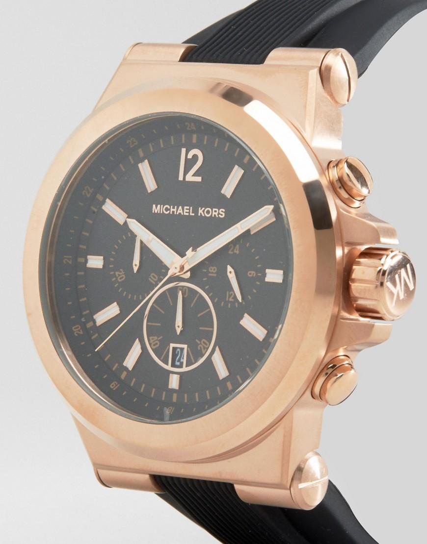 Michael Kors Rubber Mk8184 Oversized Dylan Silicone Chronograph Watch ...