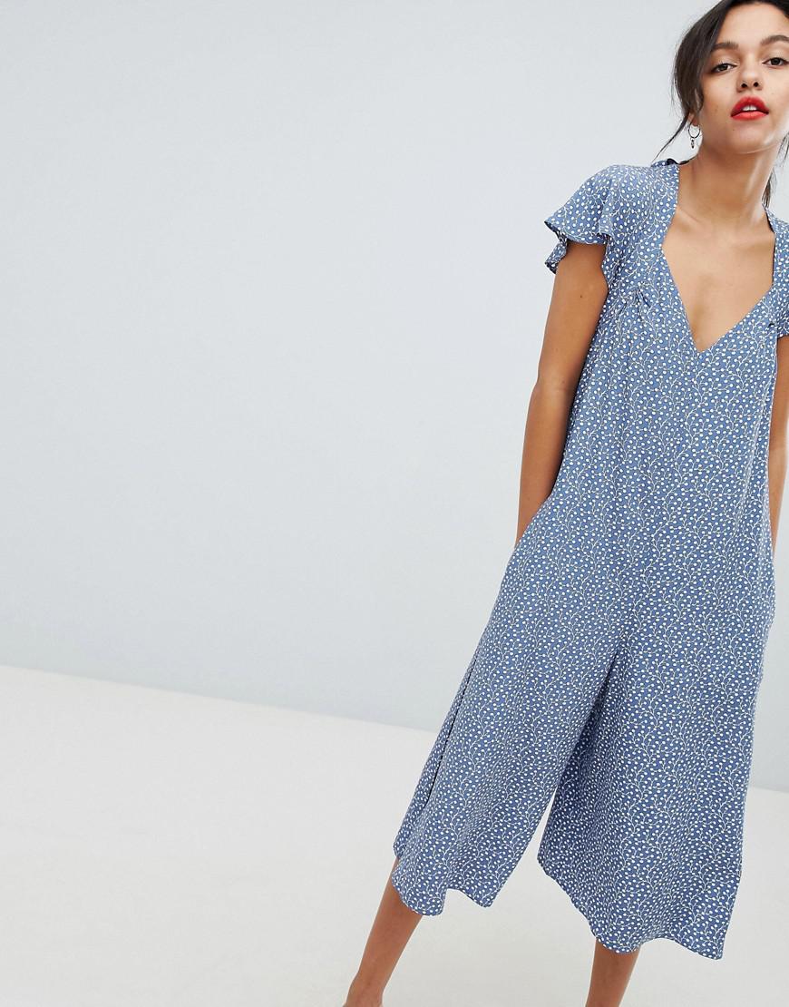 french connection blue jumpsuit