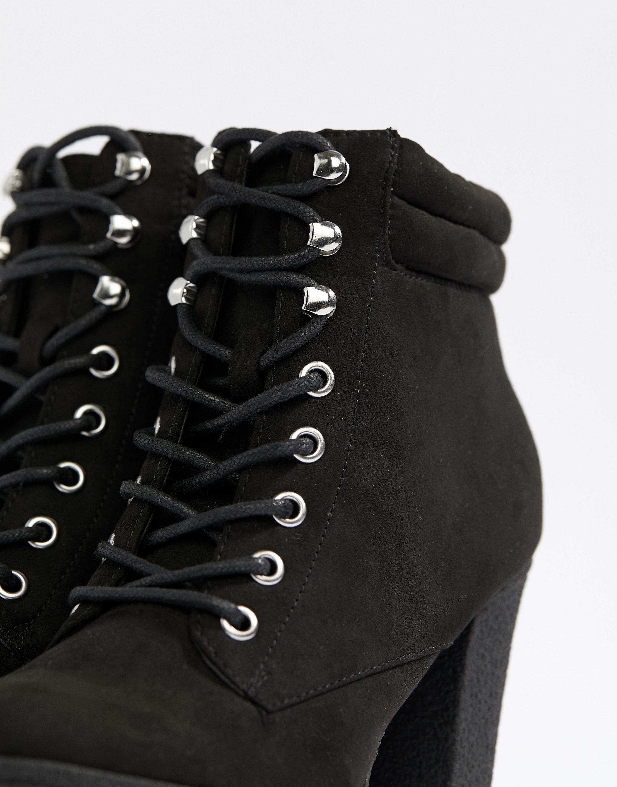 New Look Black Suedette Block Heel Ankle Boots | very.co.uk