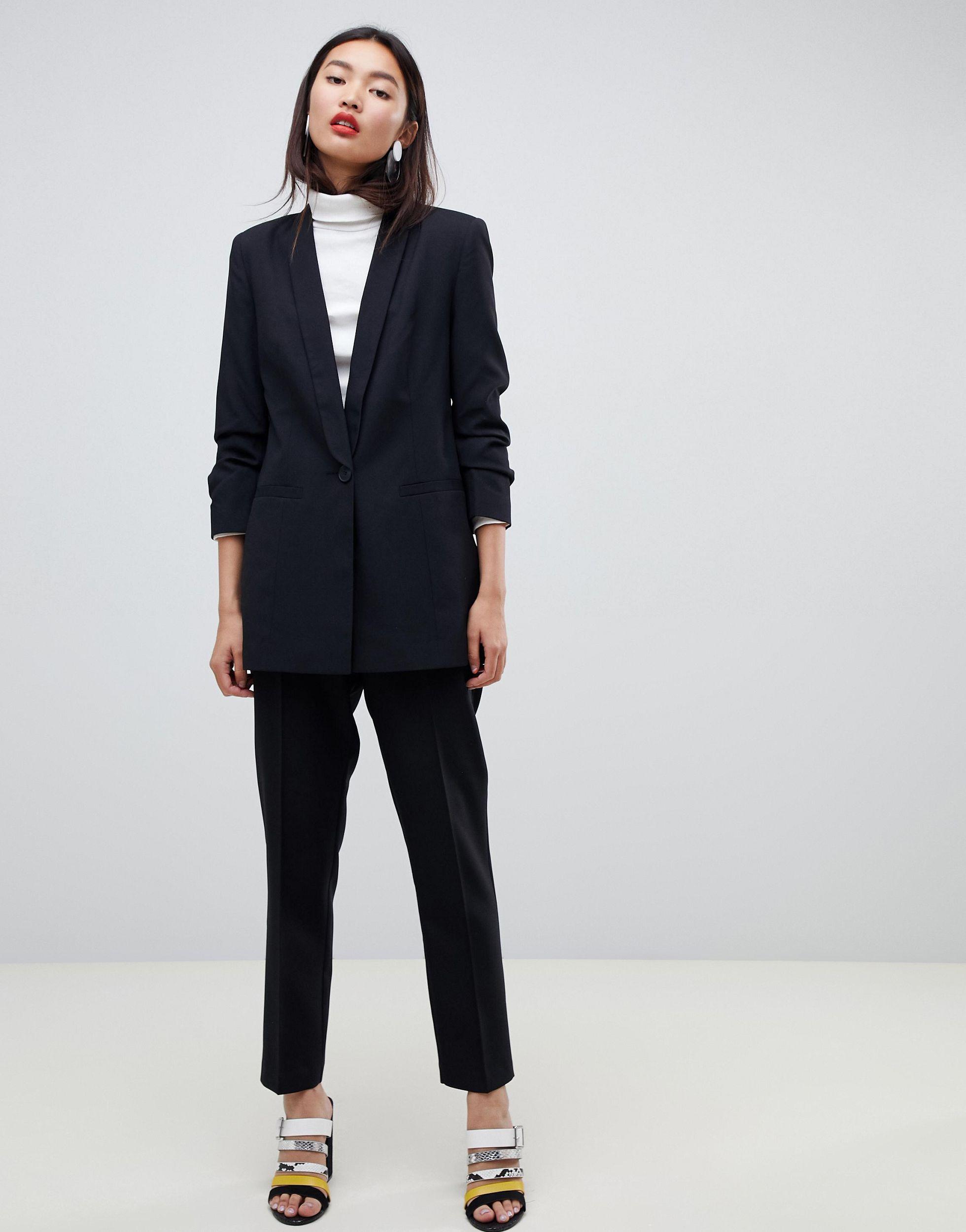 slip dress and blazer