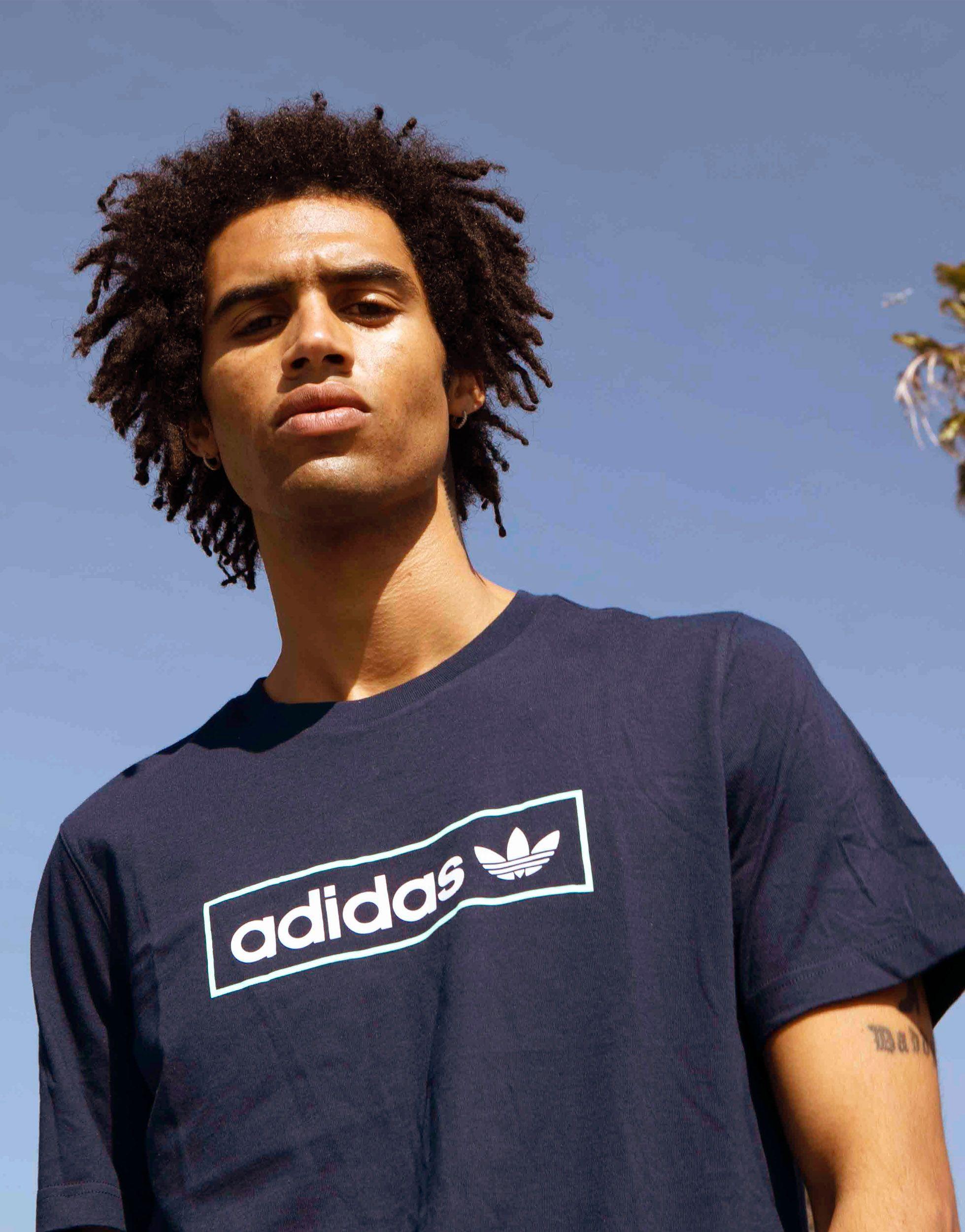 adidas Originals 'summer Club' Oversized T-shirt Logo in Blue for Men | Lyst