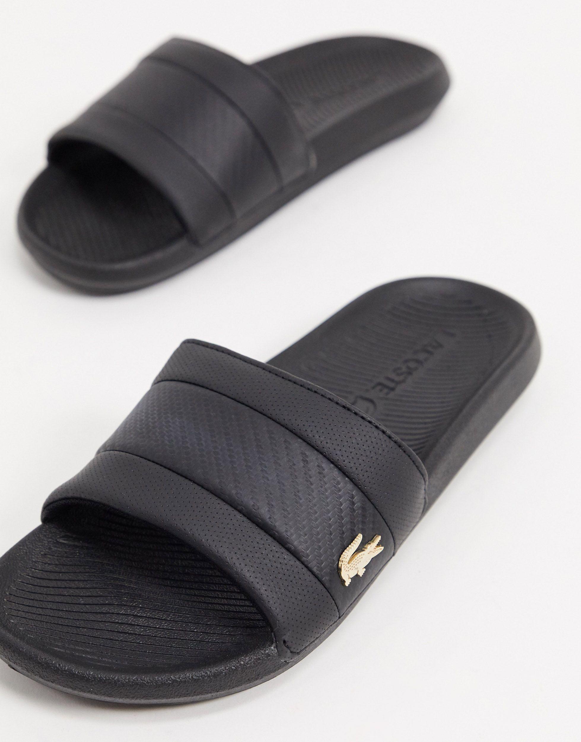 lacoste croc slides