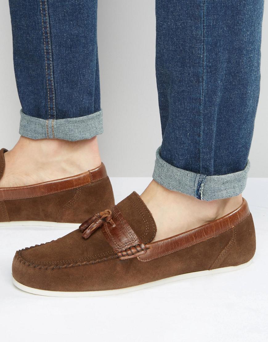 red tape dark brown casual loafers