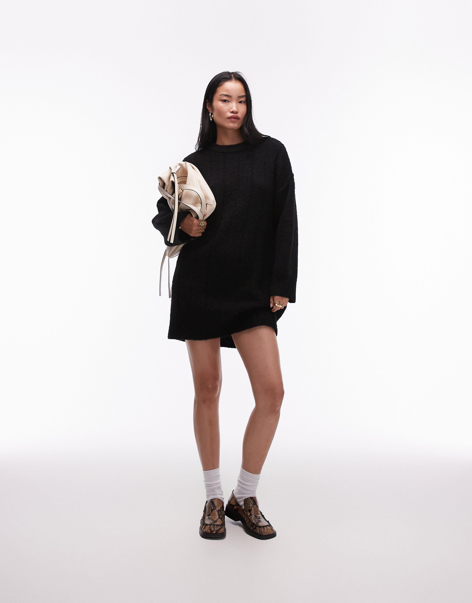 Robe Noire Topshop – Taille 8 – Coupe Fit & Flare – NEUF Avec étiquettes