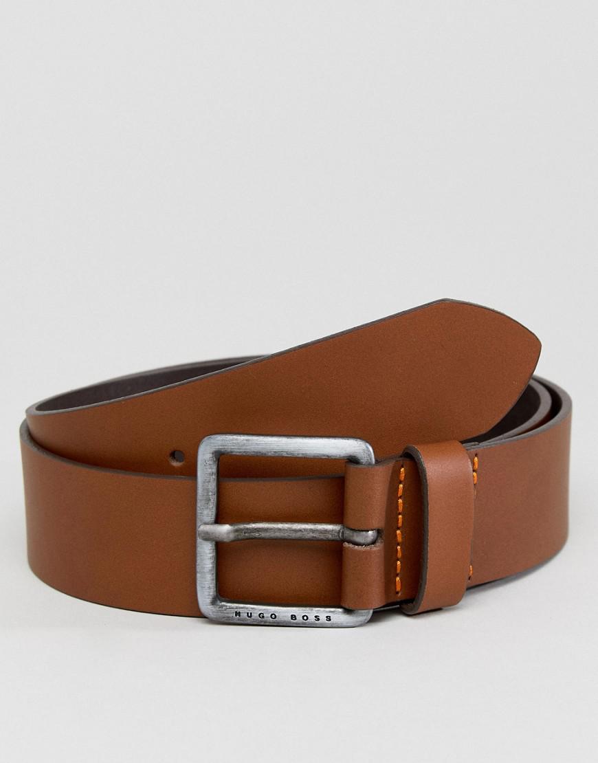 BOSS by HUGO BOSS Jeeko Smooth Leather Belt In Tan in Brown for Men | Lyst