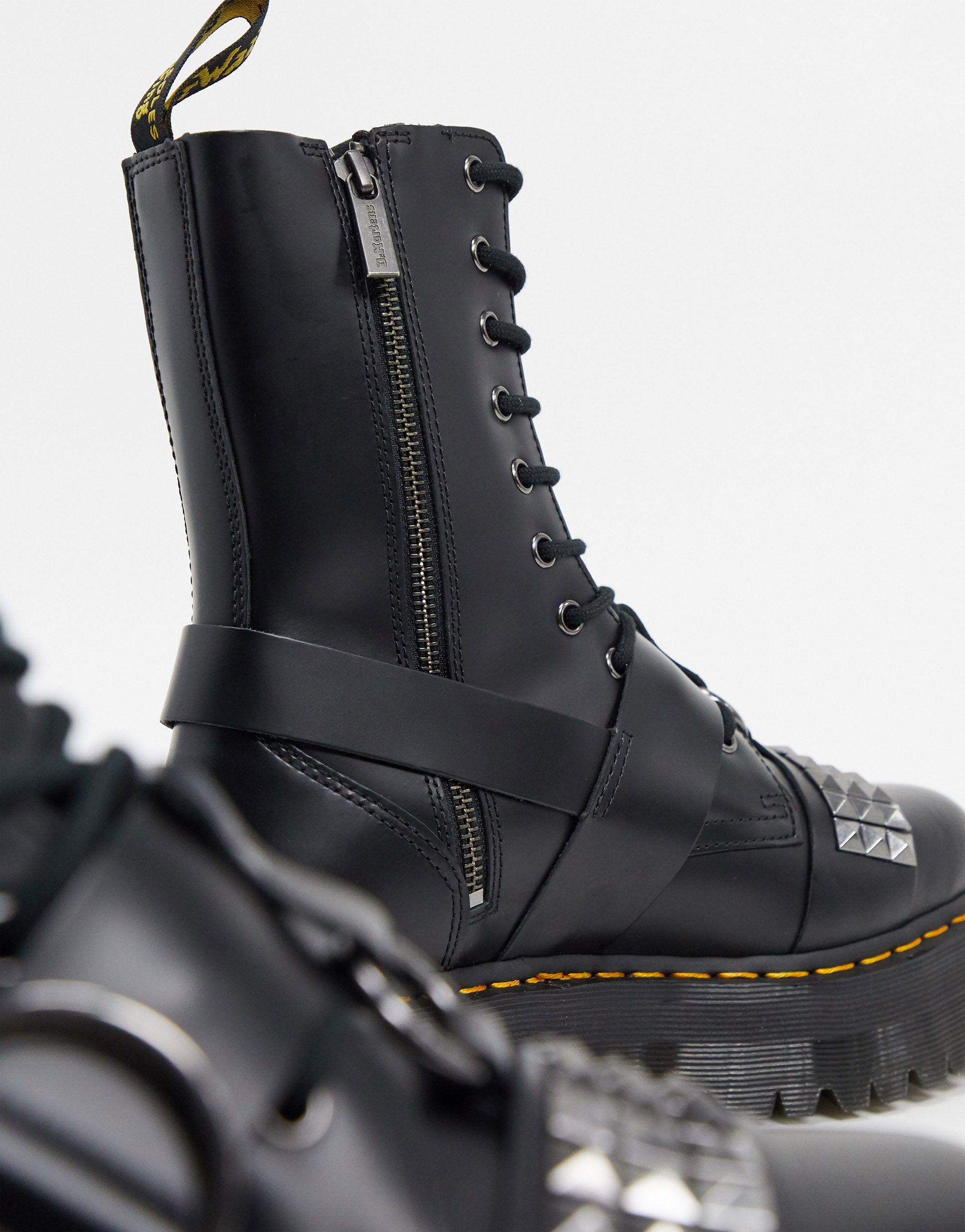Botas negras altas Dr. Martens de Cuero de color Negro para hombre | Lyst