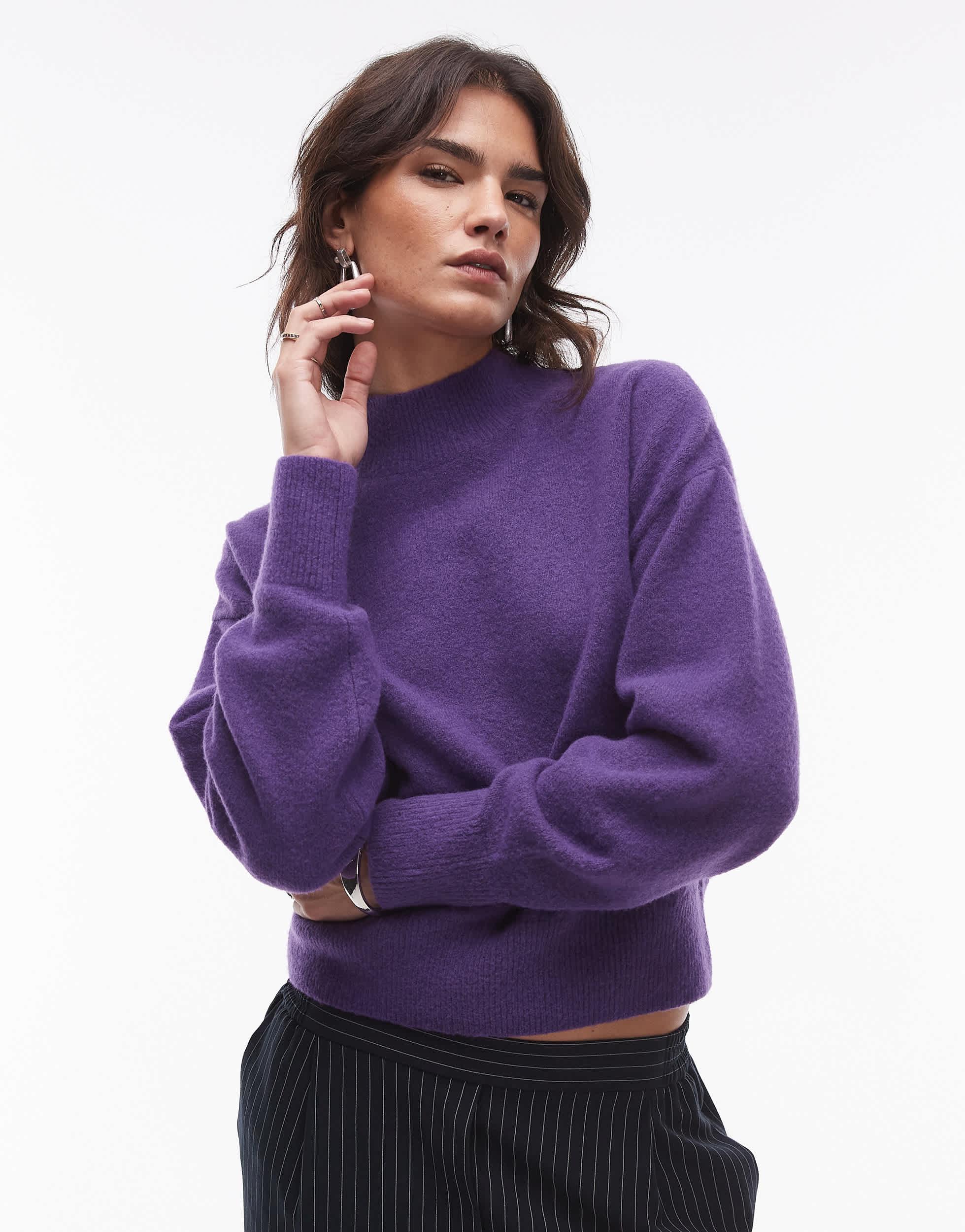 Purple Turtlenecks for Women Lyst Canada