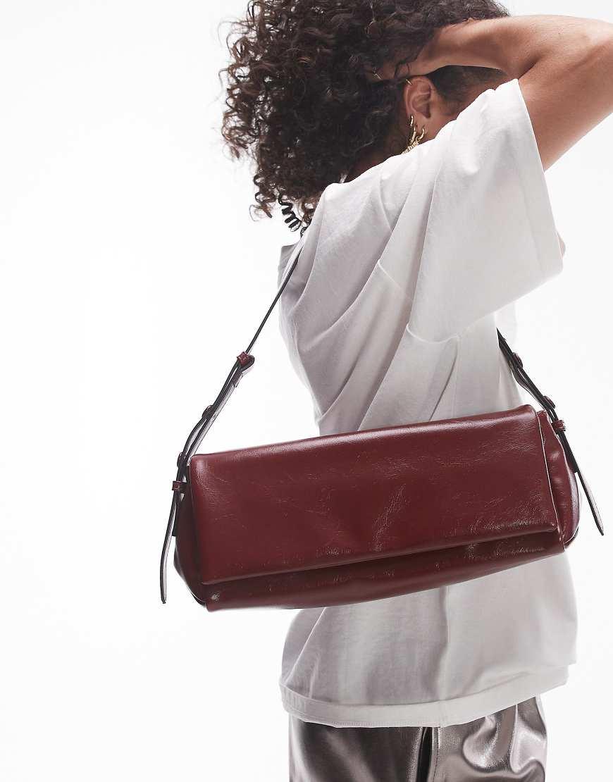 TOPSHOP Stevie Structu Shoulder Bag in Red Lyst UK