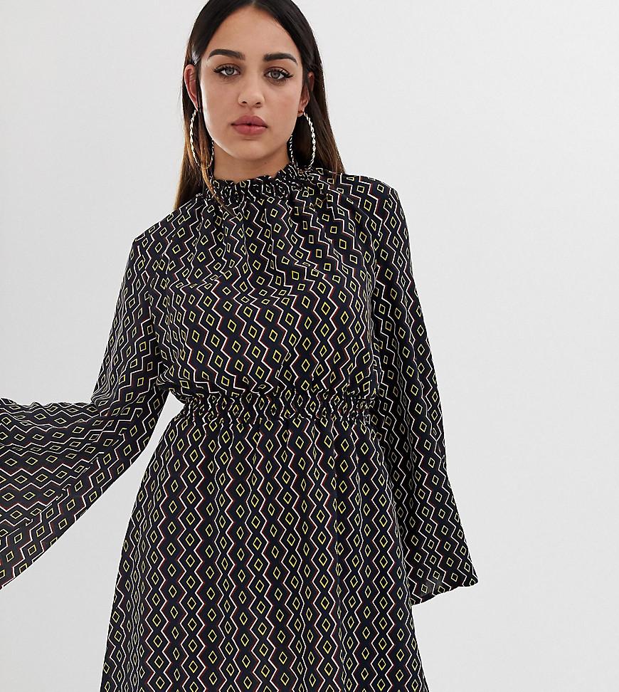 pretty little thing geo print dress