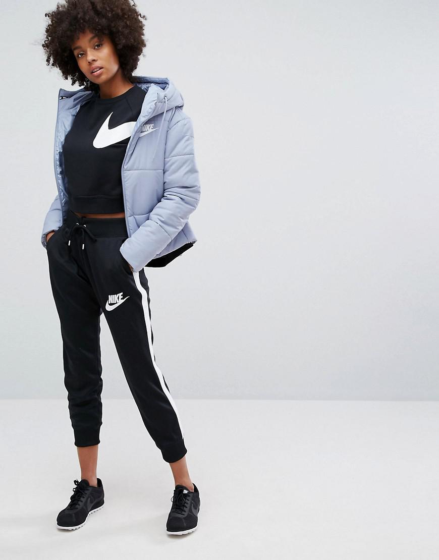 nike short padded jacket with branded waistband