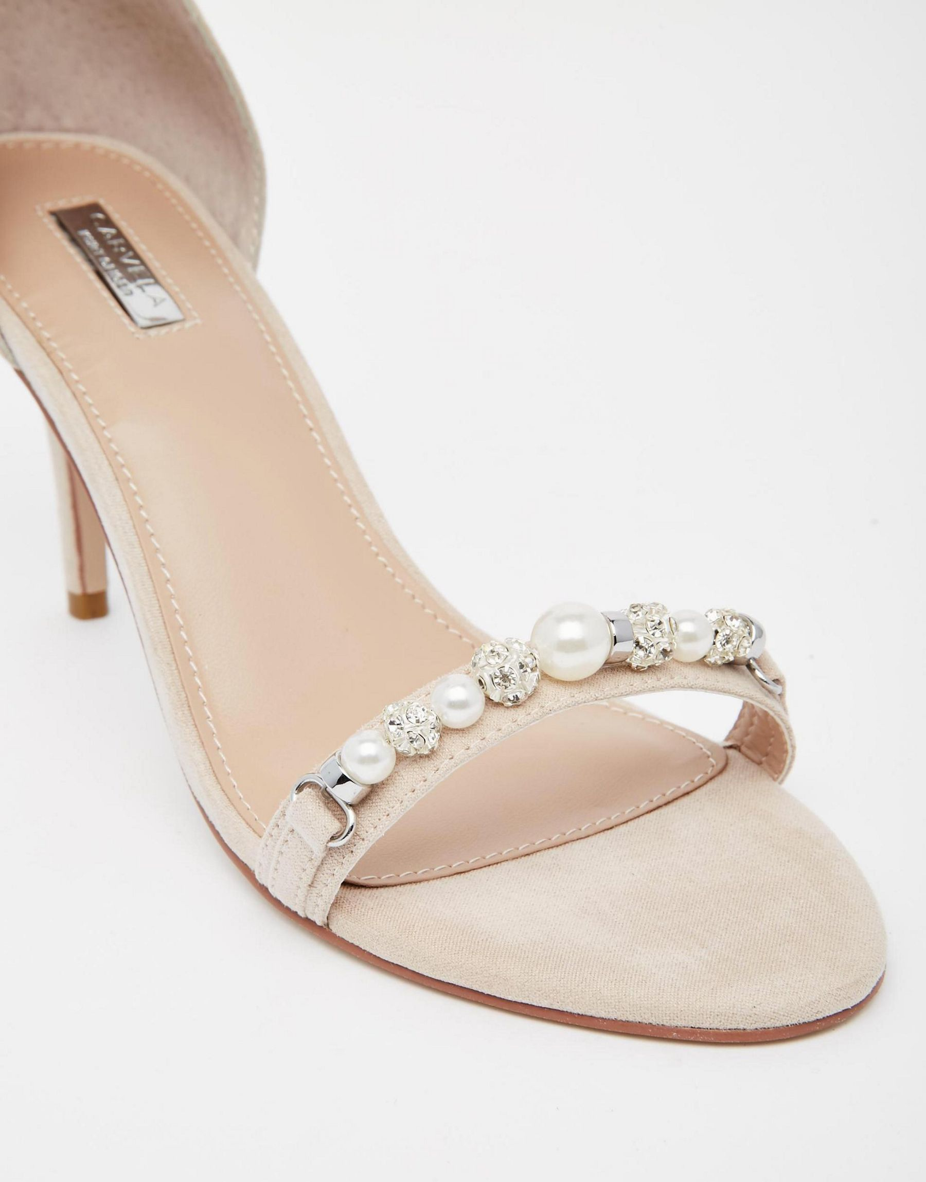 embellished mid heels