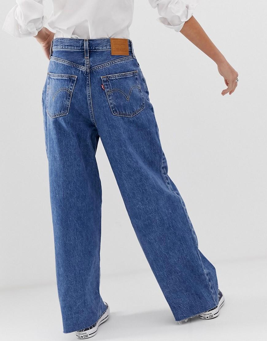 Levi's Denim Weite Jeans mit Bundfalten in Blau | Lyst DE