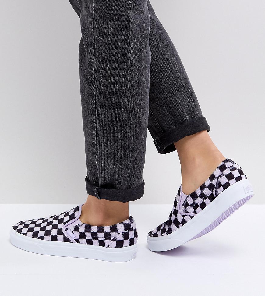 vans damier violet