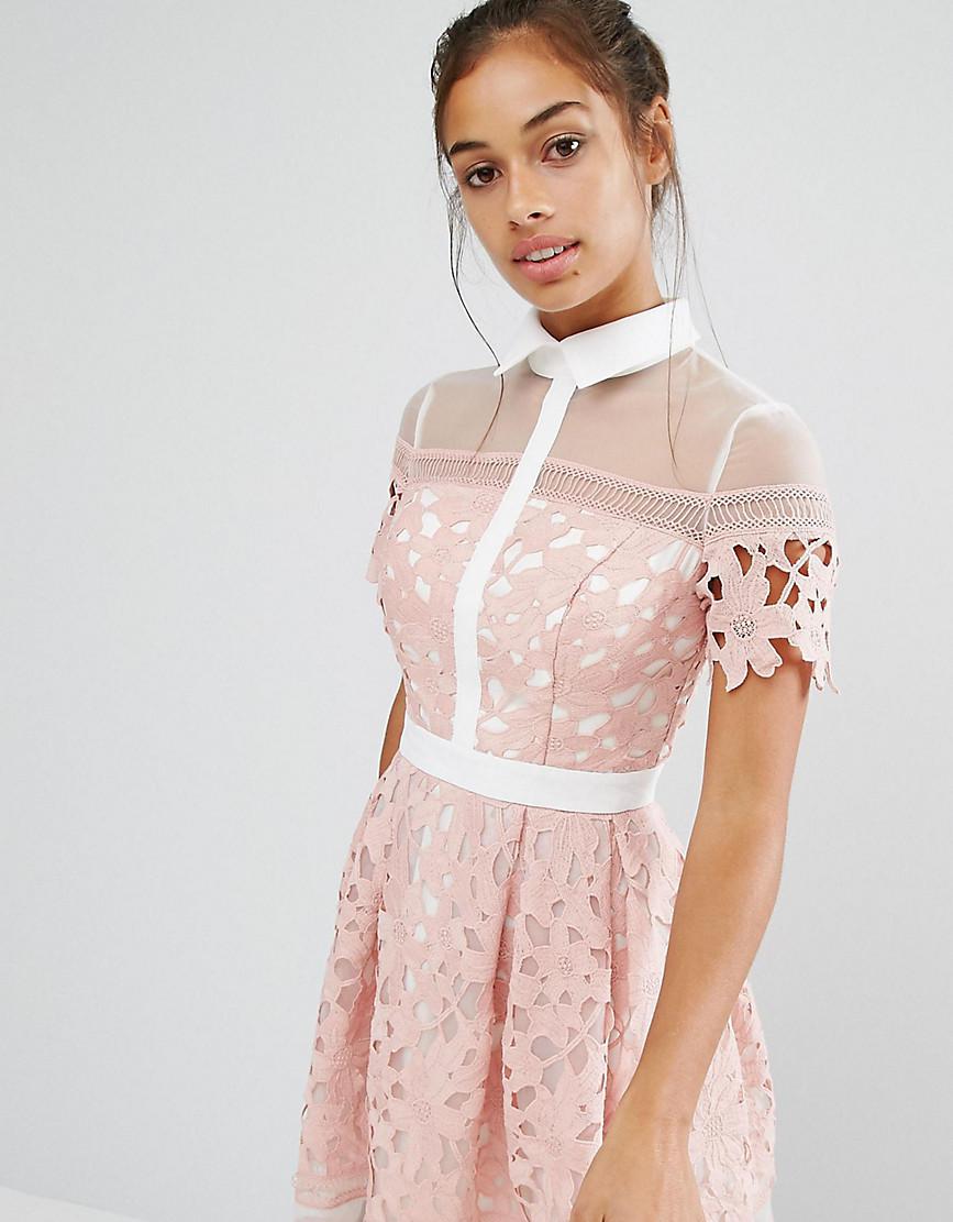 chi chi london lace skater dress