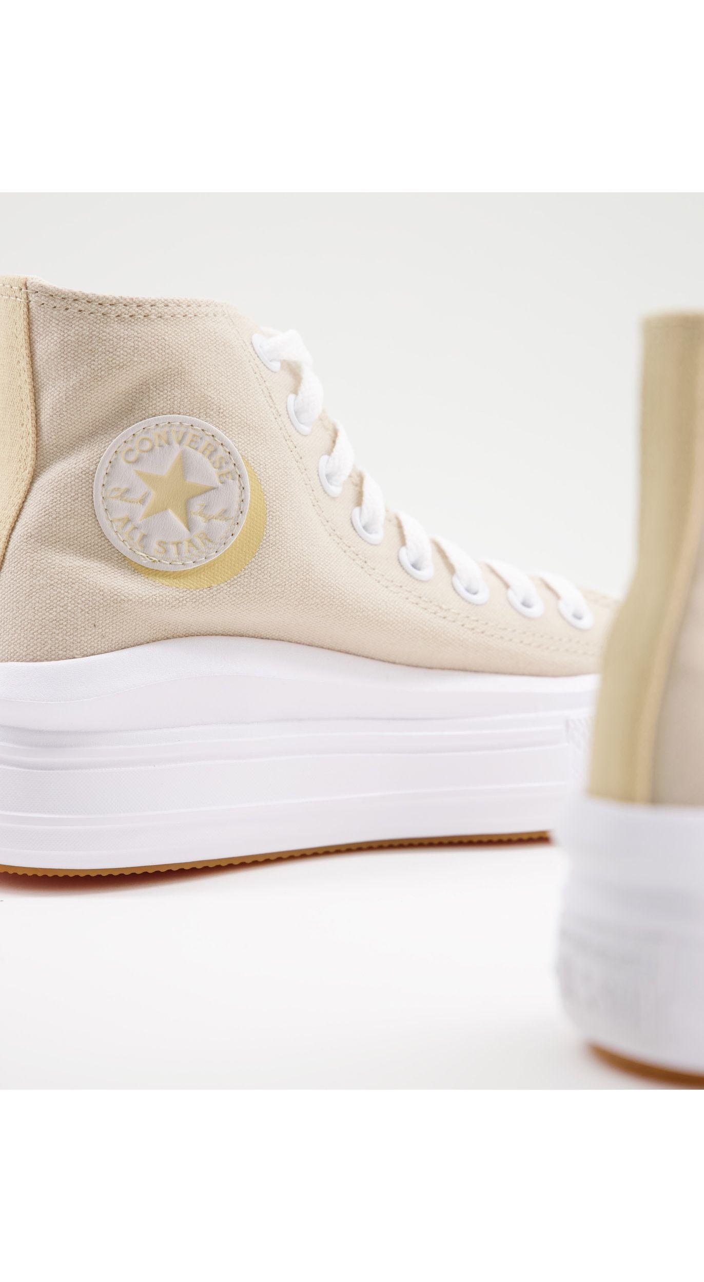 Converse Chuck Taylor Move Trainers in Natural | Lyst