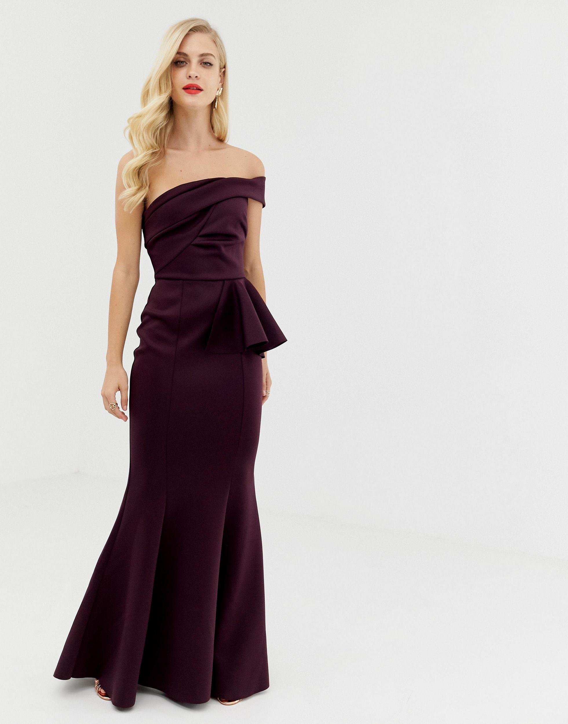 asos aubergine dress