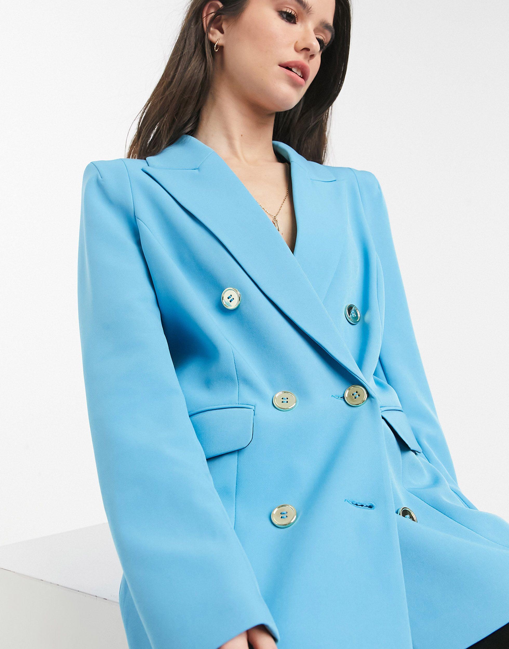 longline double breasted blazer