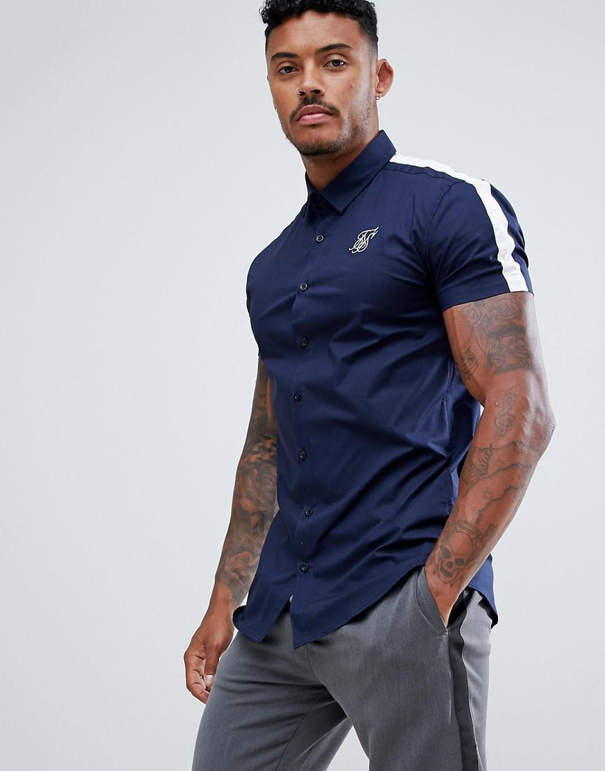 Mentality Enlighten void SIKSILK Short Sleeve Shirt in Blue for Men | Lyst Canada