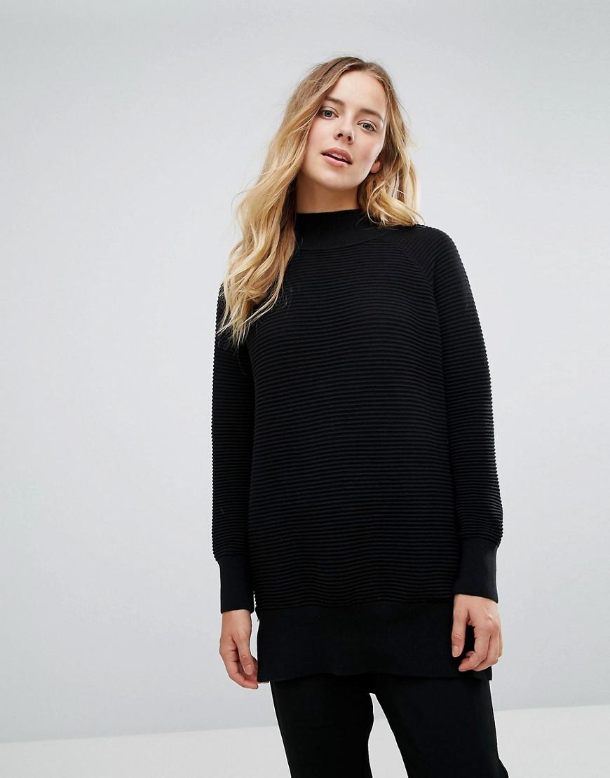 black high neck oversized jumper