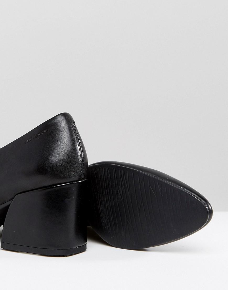 Vagabond Shoemakers Olivia Black Leather Mid Heeled Shoes | Lyst