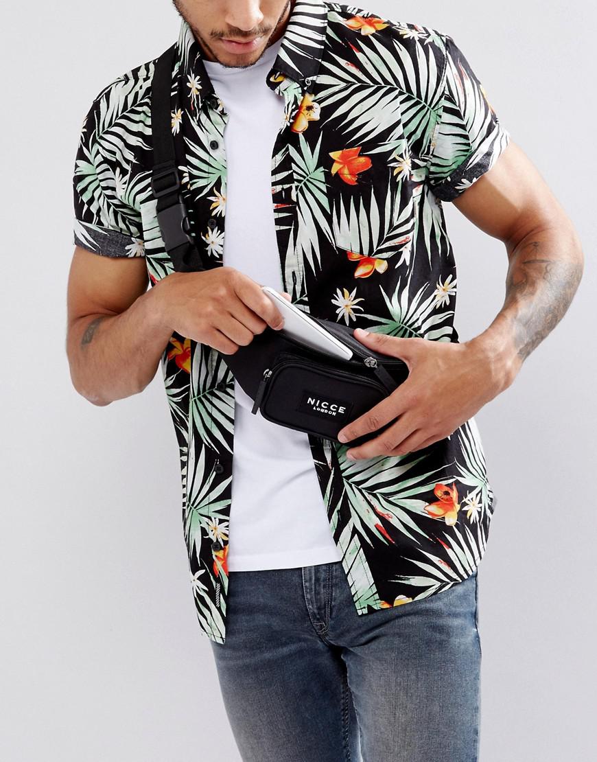 nicce black bum bag
