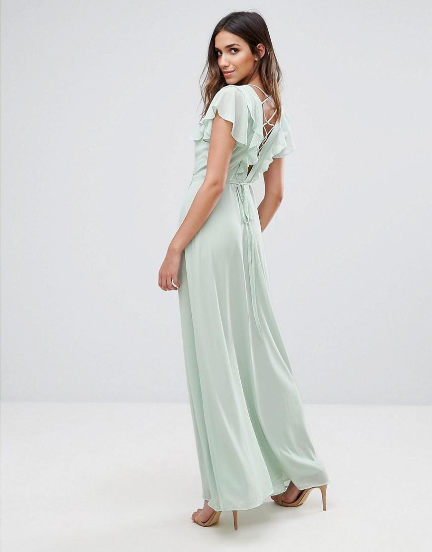new look ruffle maxi dress
