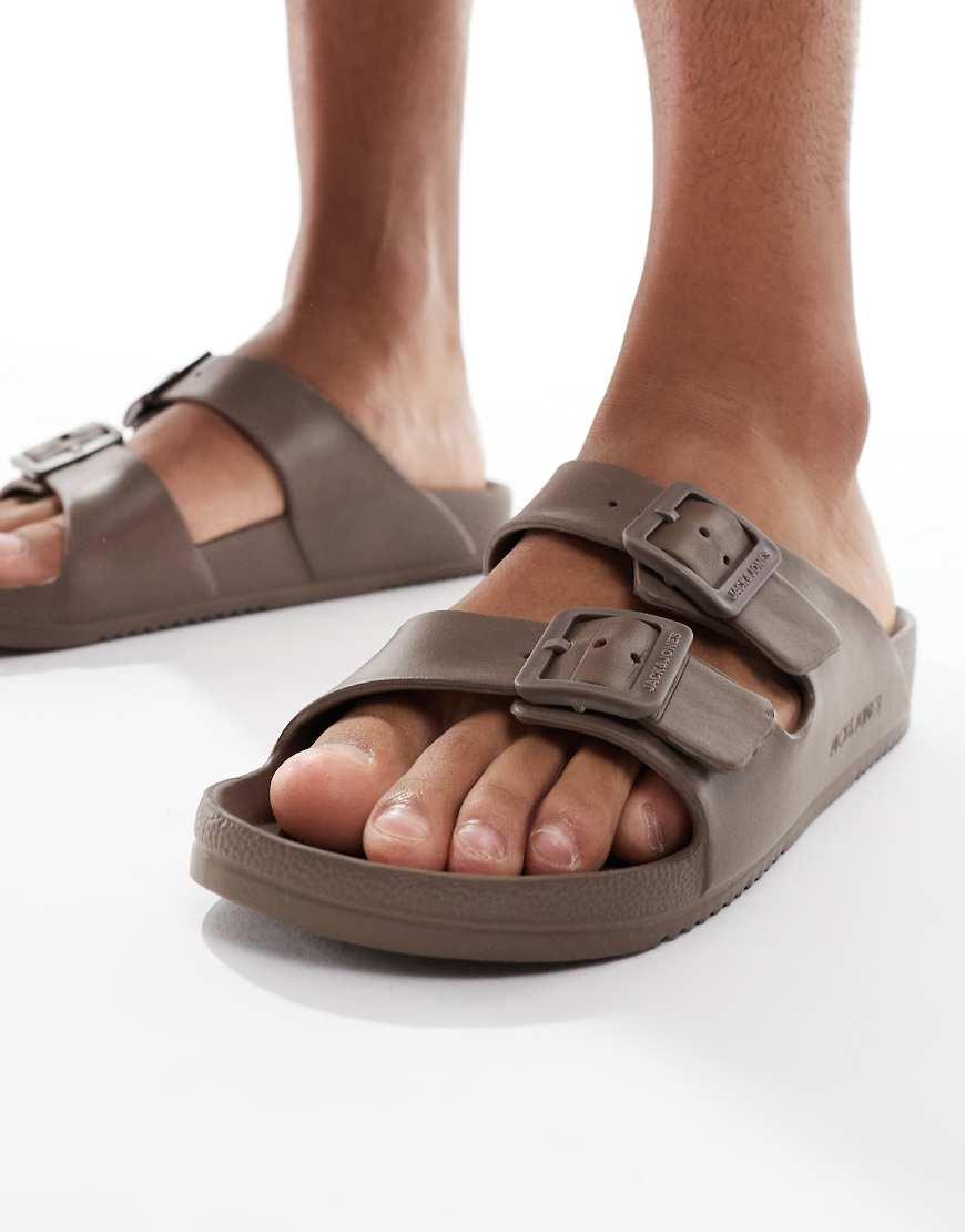 JACK & JONES Sandali Uomo Estivi, Leggeri E Comodi Con Cinghie A Righe, Perfetti Per Spiaggia E Tempo Libero