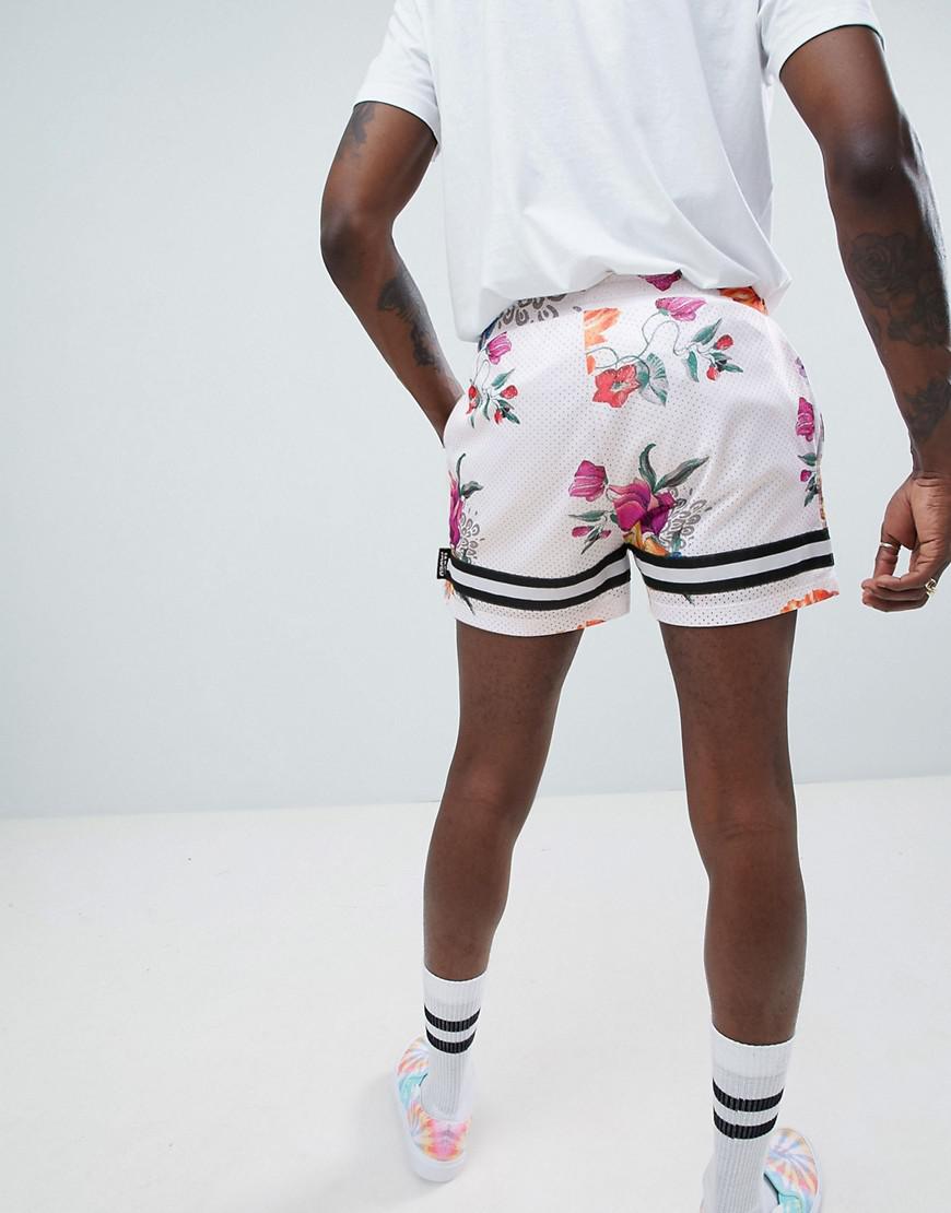 floral mesh shorts