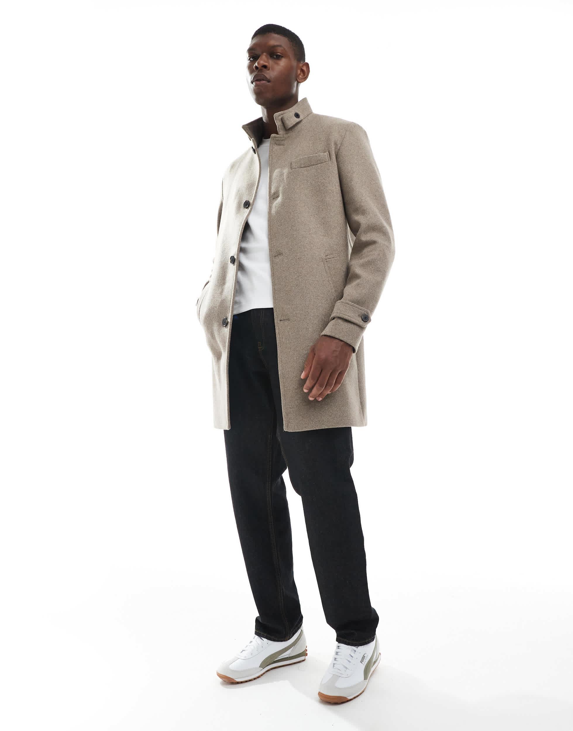 JACK & JONES Jornorrebro Wool Blend Jacket, Nero, L Uomo