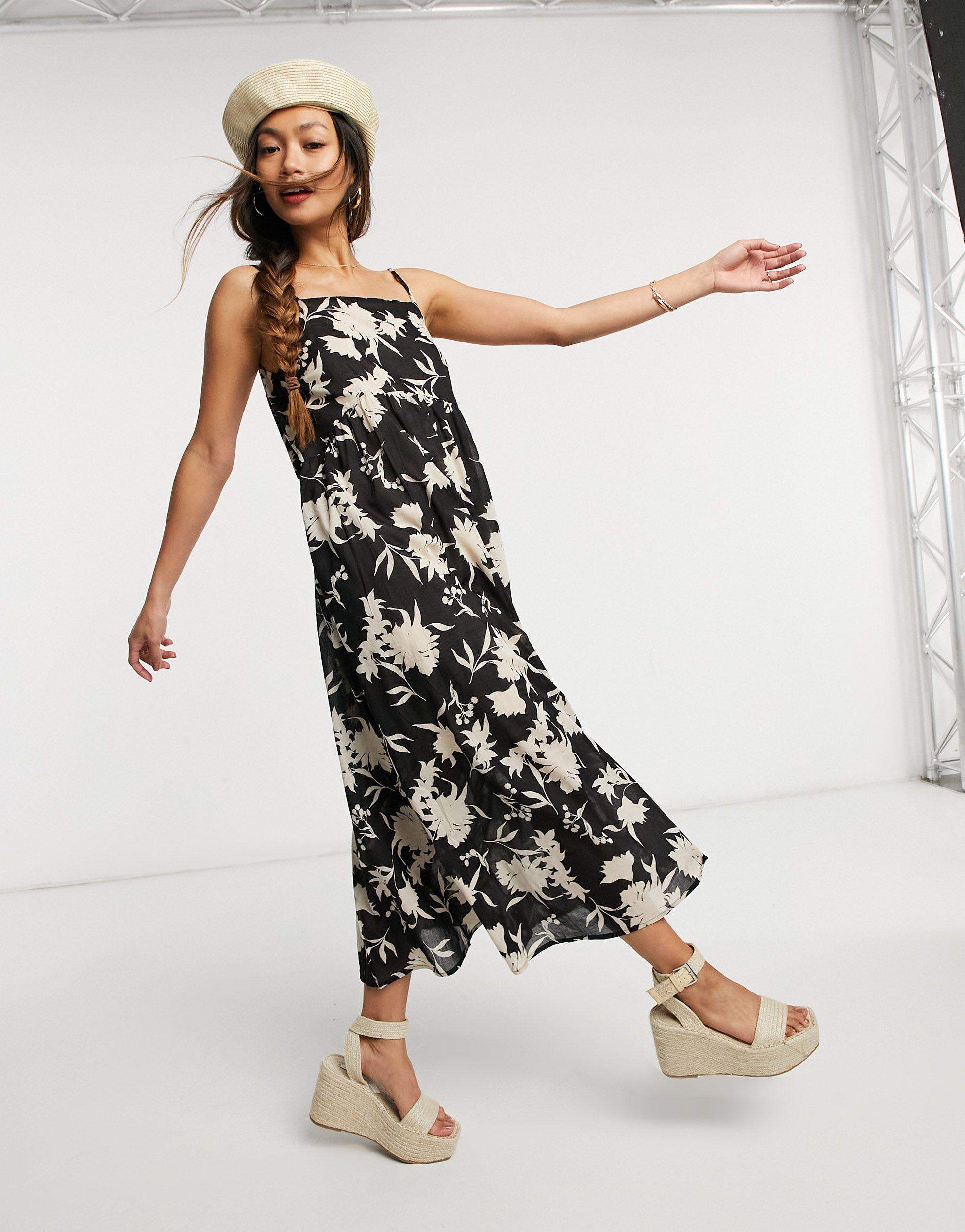 warehouse cami midi dress