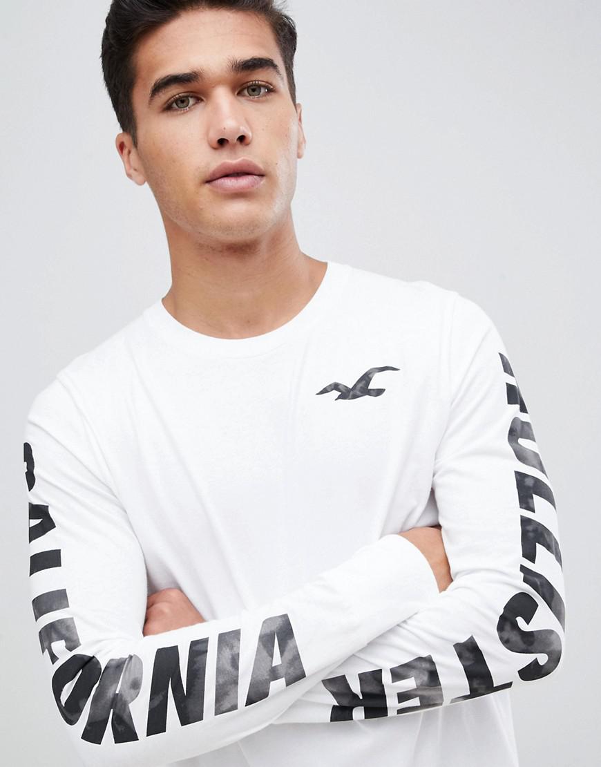 hollister white long sleeve top