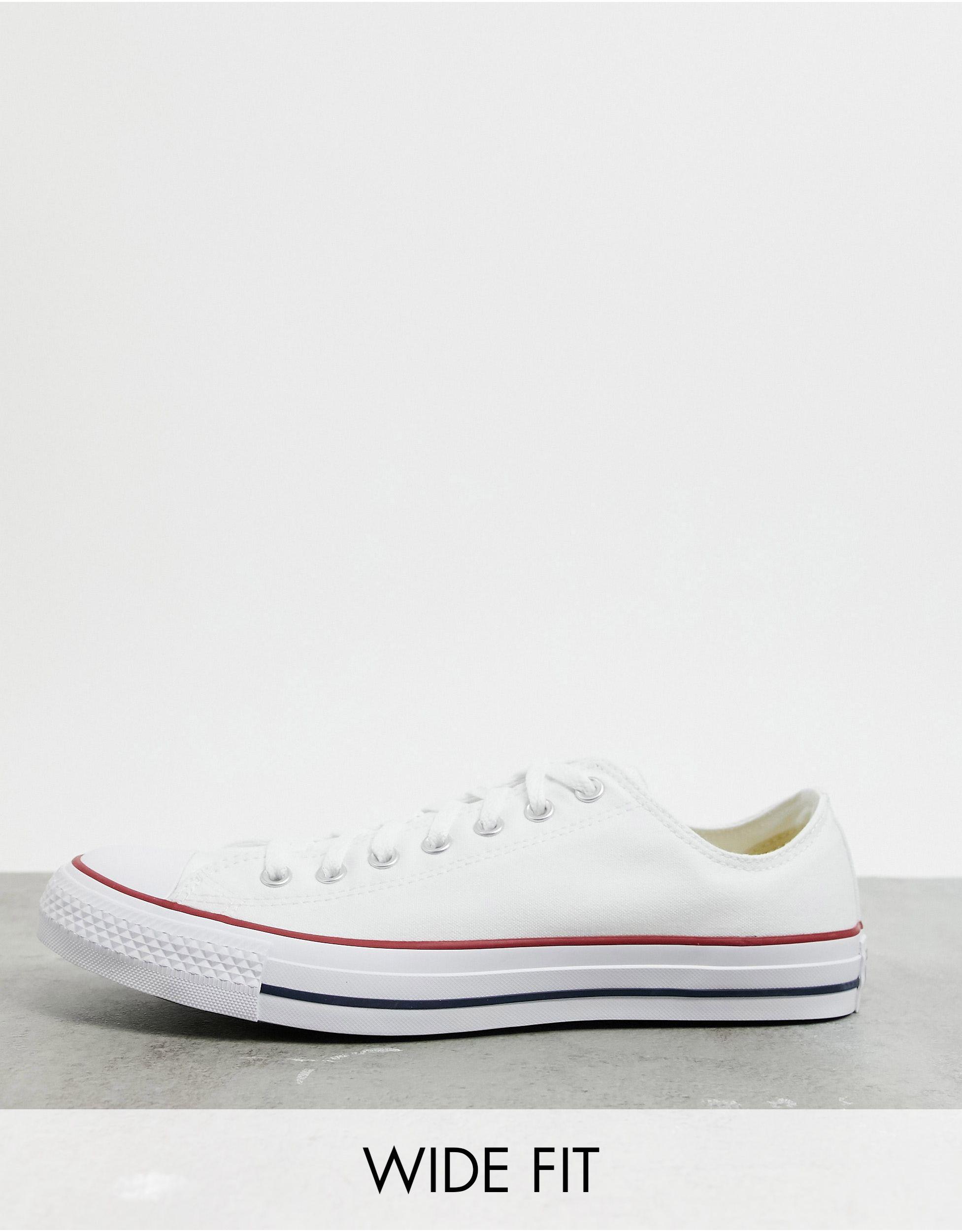 Converse Chuck Taylor All Star Ox Wide Fit Trainers in White | Lyst  Australia