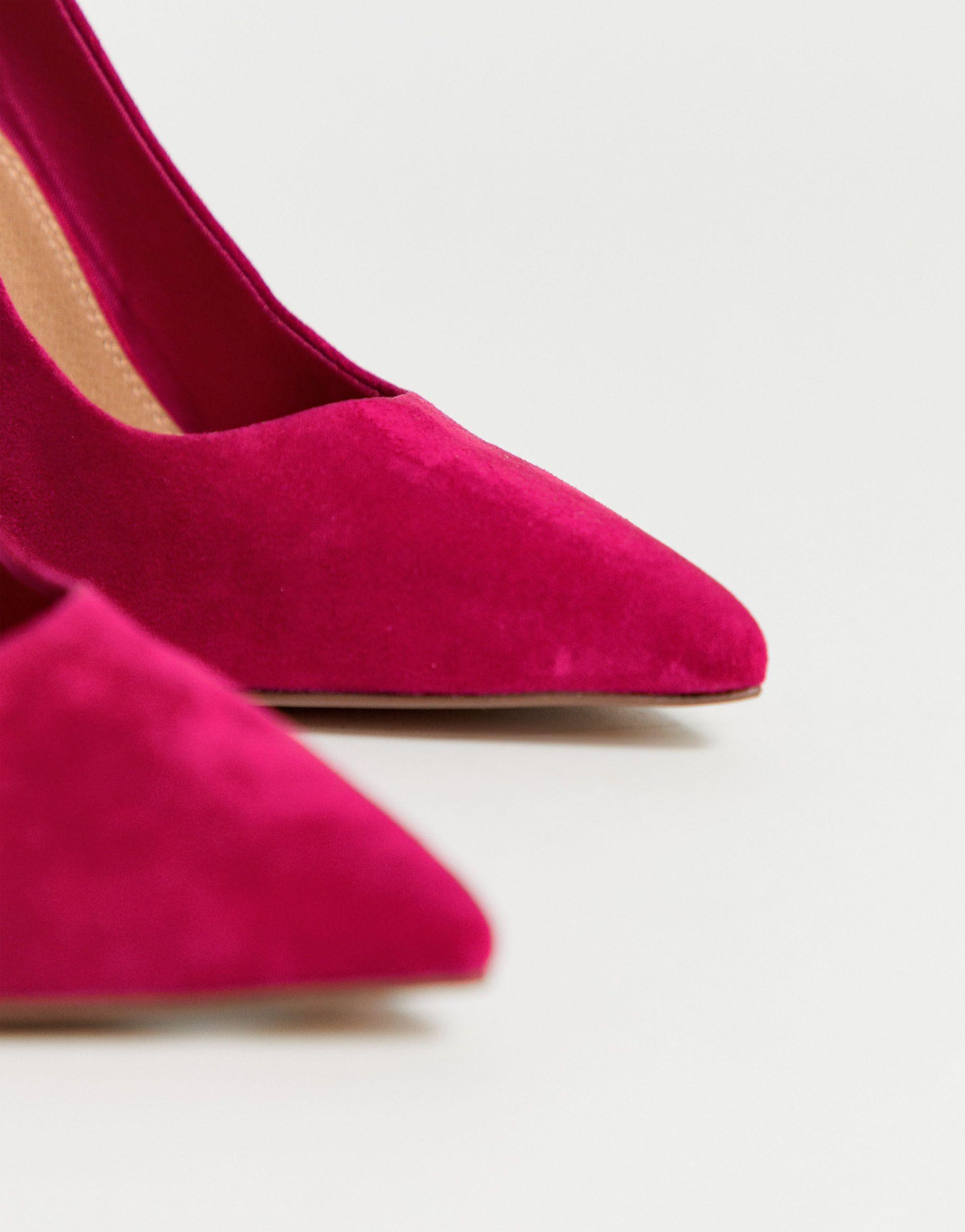 ASOS Suede Porto Pointed High Heeled Court Shoes in Pink | Lyst