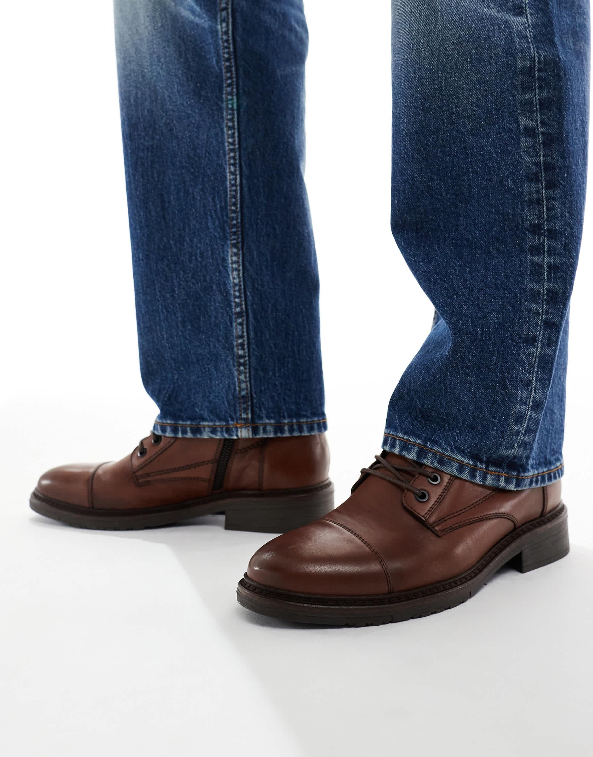 JACK JONES Mens Brown Suede Lace Up Ankle Boots Size‎ 44 US 10.5 NEW V25866s7.jpg main image 4