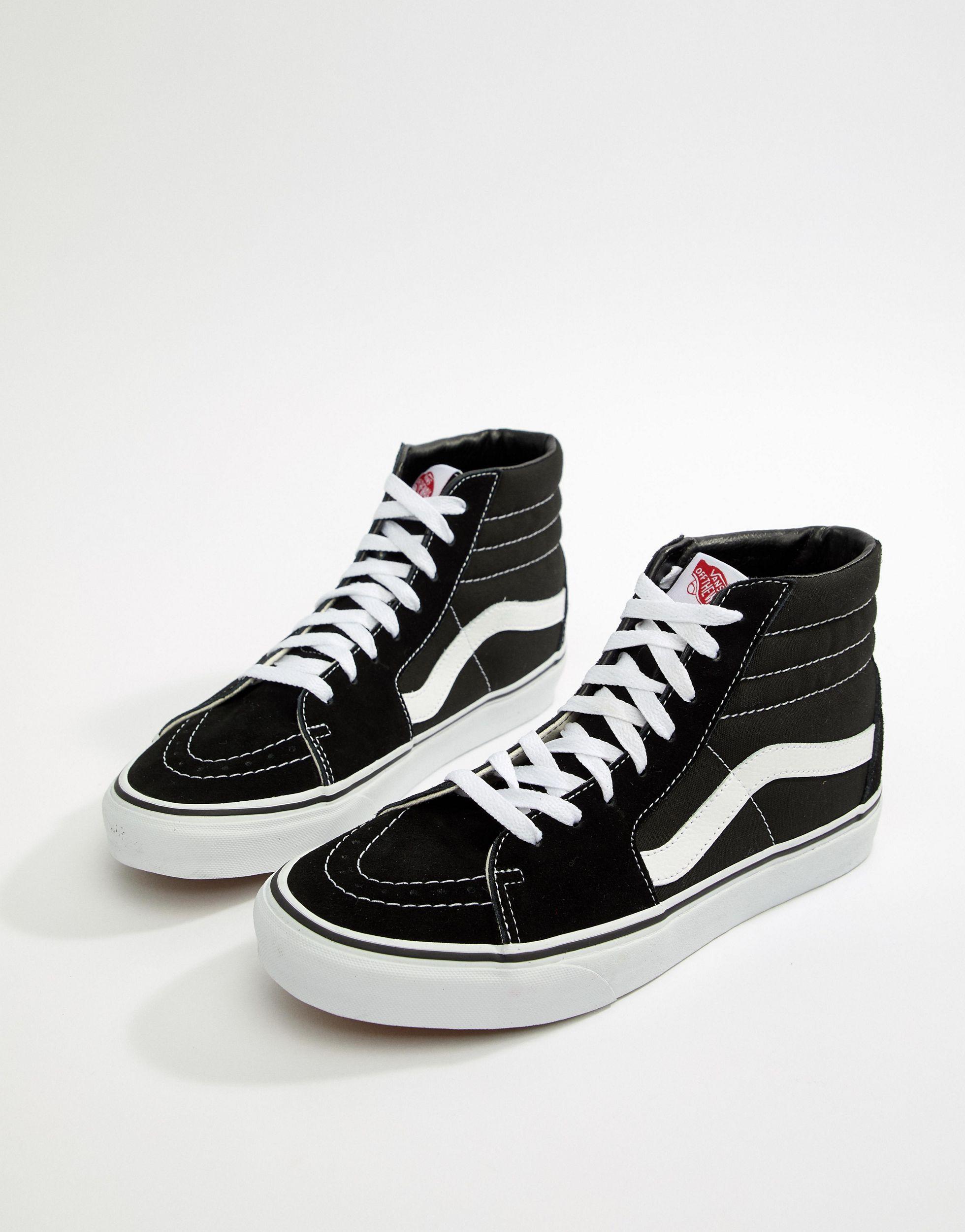 Zapatillas negras altas sk8-hi Vans de Ante de color Negro | Lyst