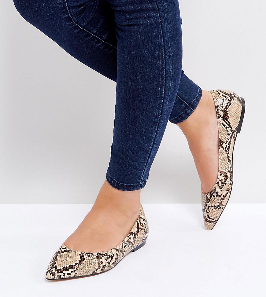 asos latch pointed ballet flats