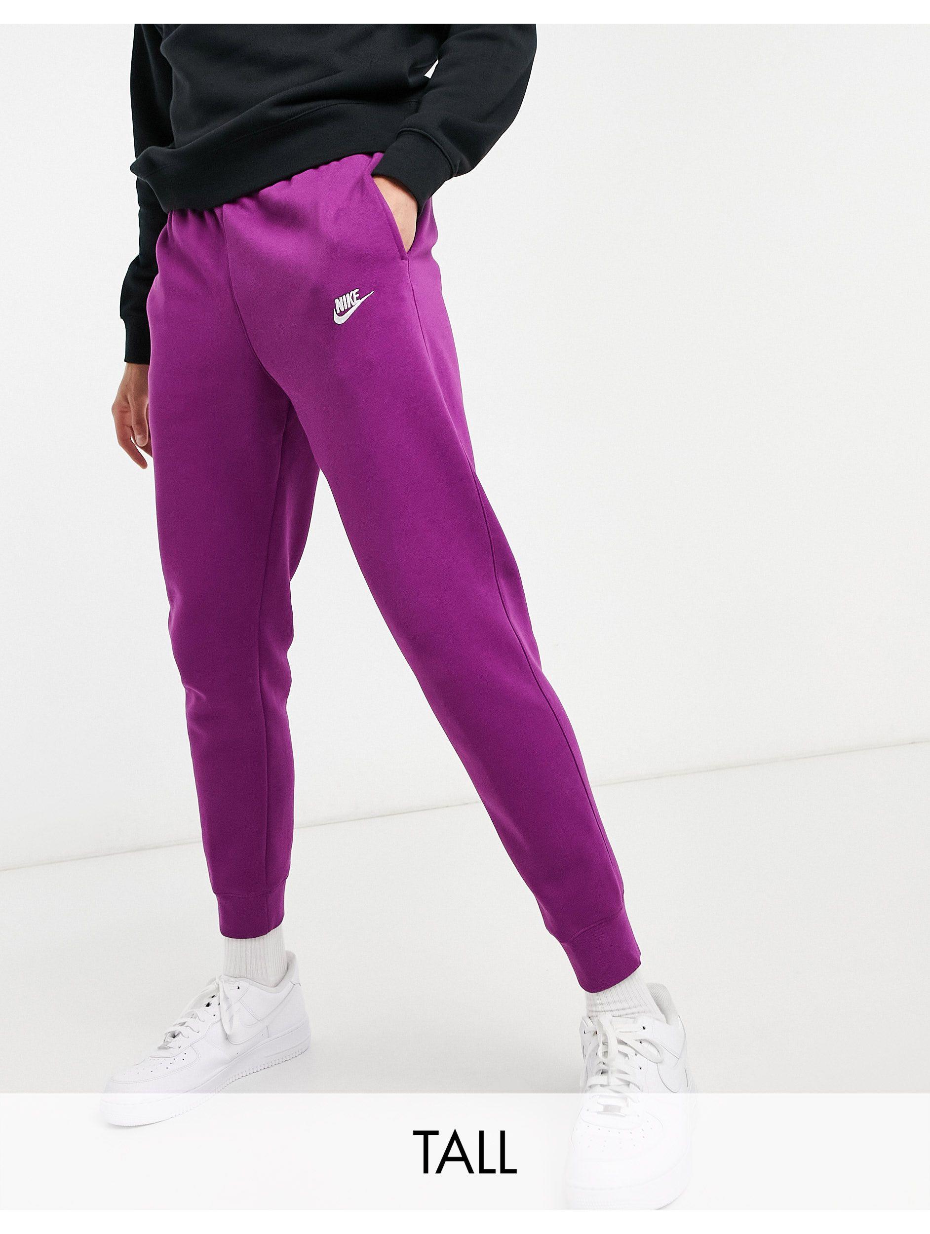 Nike Tall Club Cuffed joggers in Purple for Men | Lyst UK