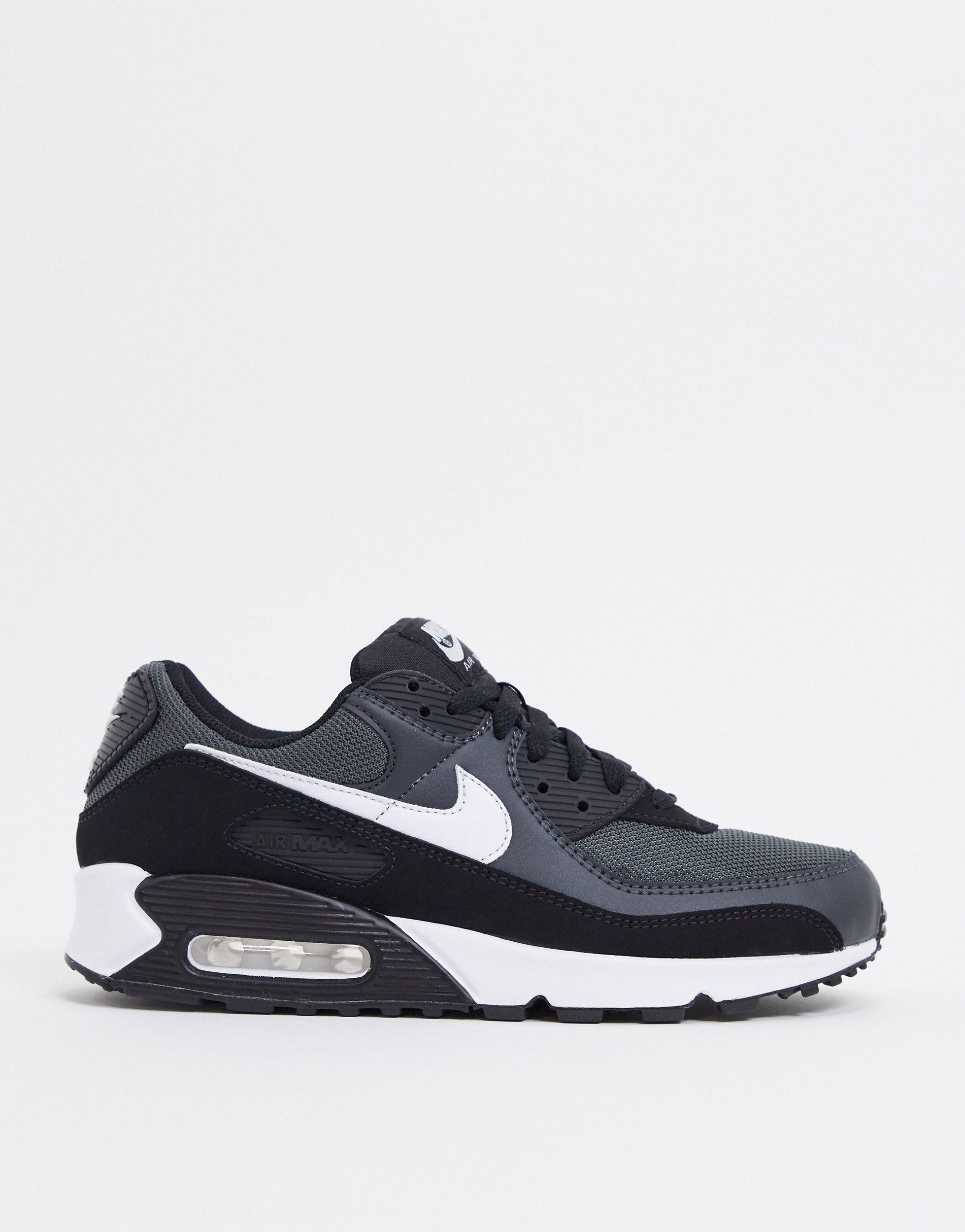 Nike Leather Air Max 90 in Black for Men - Save 26% - Lyst