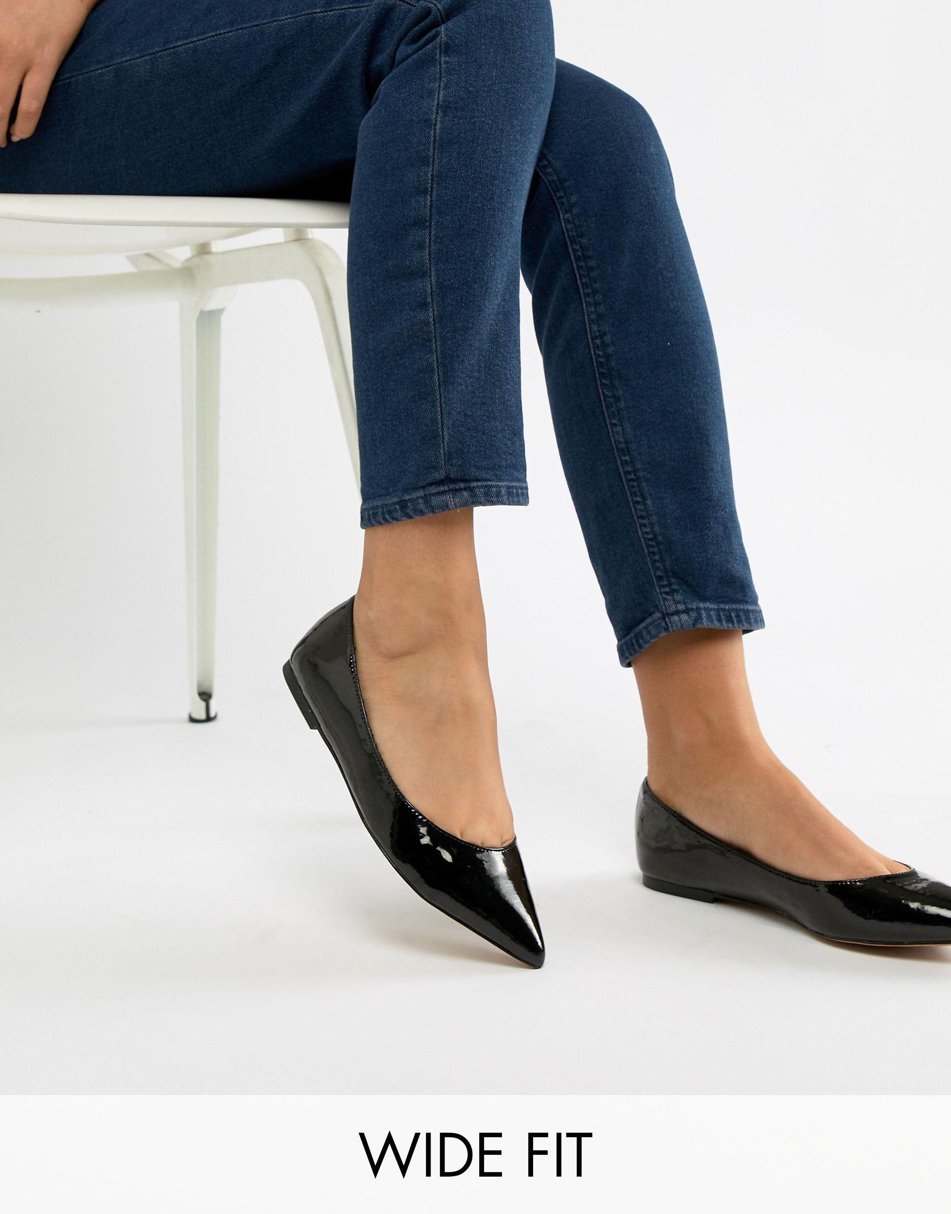 wide fit pointed flats