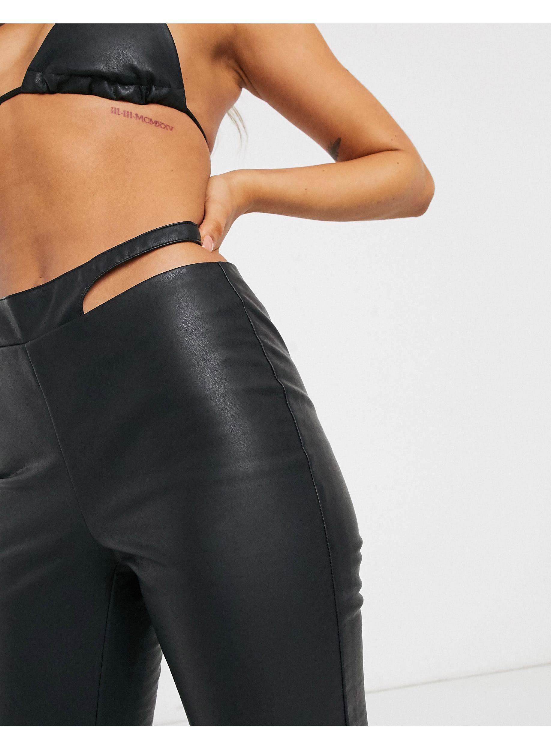 ASOS Synthetic Thong Detail Pu Slim 