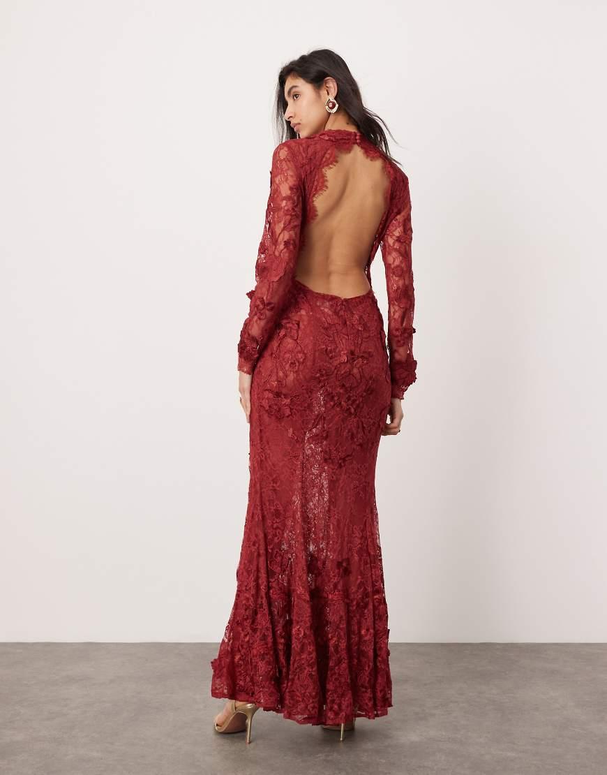 ASOS Embroidered Floral Long Sleeve Lace Open Back Maxi Dress | Lyst UK ASOS Embroidered Floral Long Sleeve Lace Open Back Maxi Dress | Lyst UK