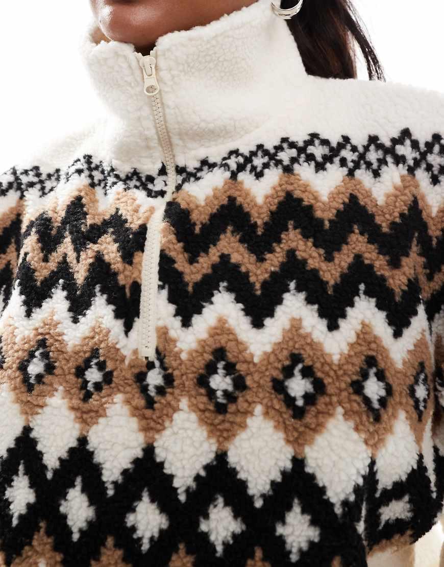 asos design mid zip sweatshirt