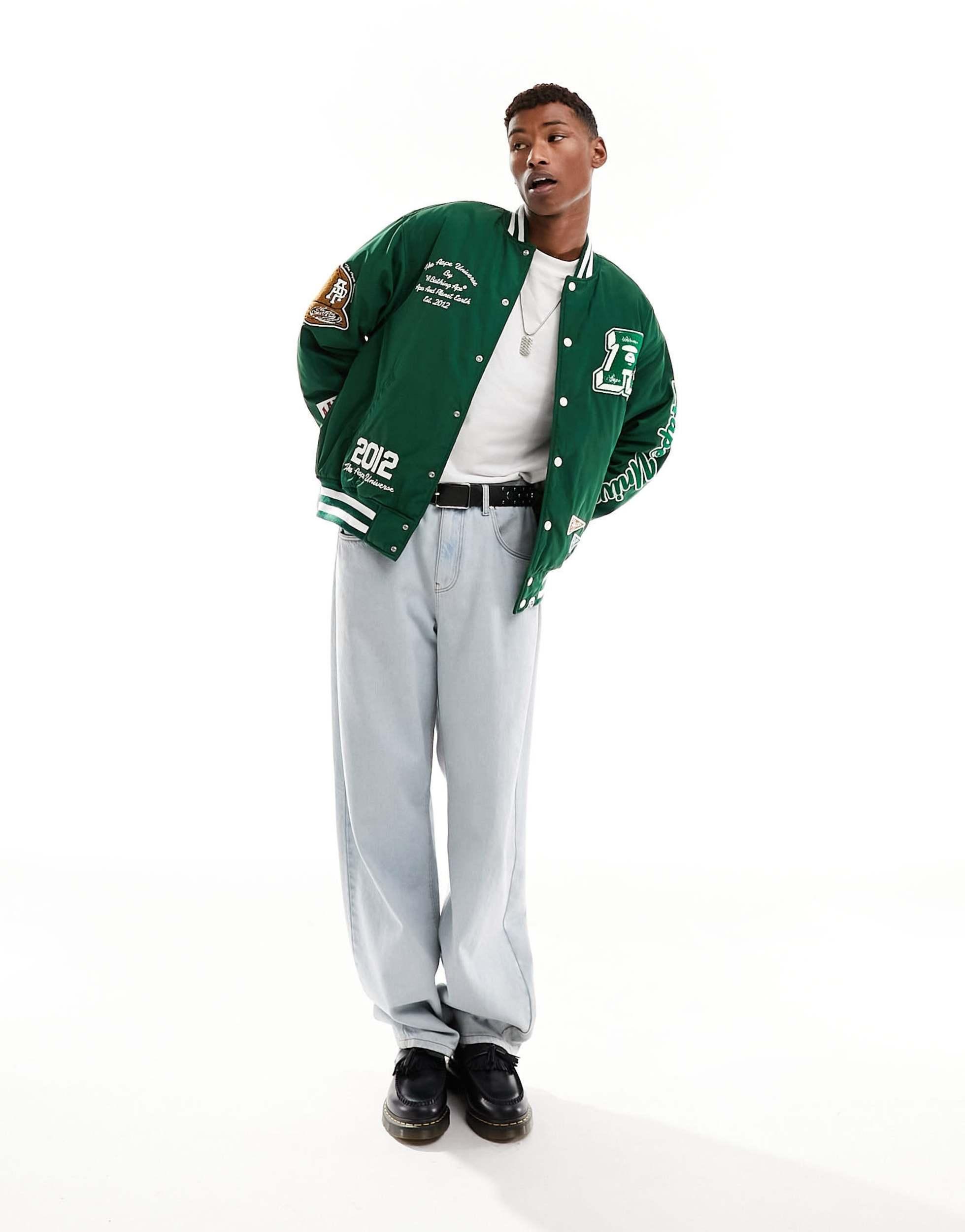 Aape By A Bathing Ape Aape By A Bathing Ape College Varsity Jacket