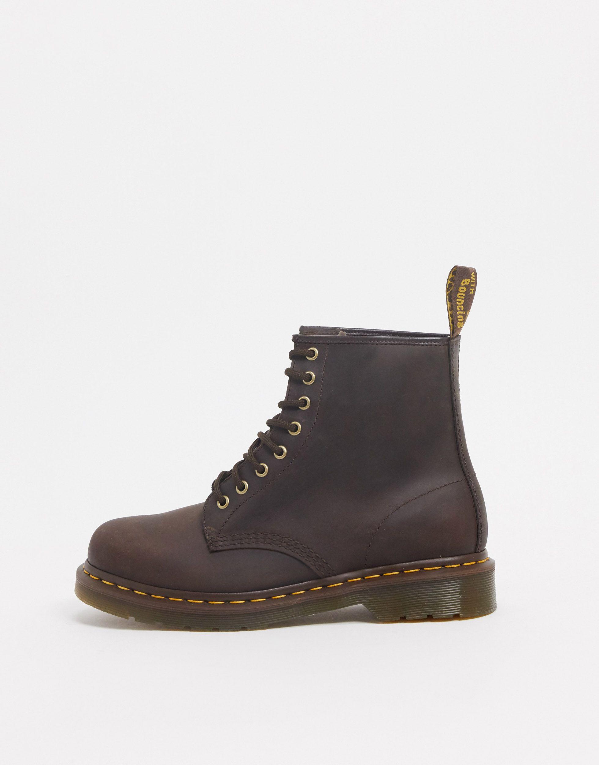 Dr. Martens 1460 Crazy Horse Leather Boots in Burgundy (Brown) for Men -  Save 52% | Lyst
